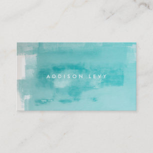 Aqua Turquoise Grunge Distressed Painting Appointment Card