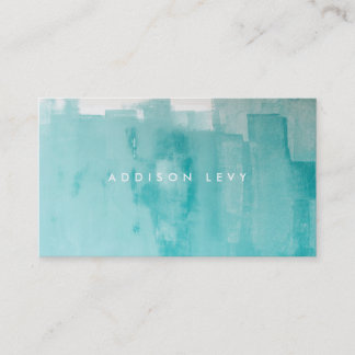 Aqua Turquoise Grunge Distressed Painting Appointment Card