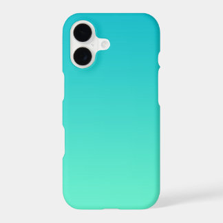 Aqua Turquoise Ombre Gradient, Minimalist Modern
