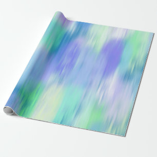 Aqua Turquoise Purple Modern Abstract Wrapping Paper