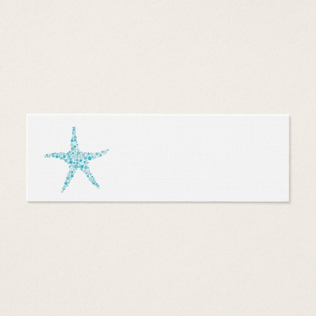 Aqua Turquoise Starfish Wedding Tags (Front)