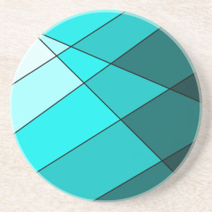 Aqua turquoise teal coaster