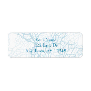 Aqua Turtle Love Anniversary Return Address Label
