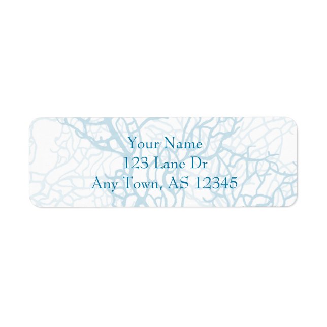 Aqua Turtle Love Anniversary Return Address Label (Front)