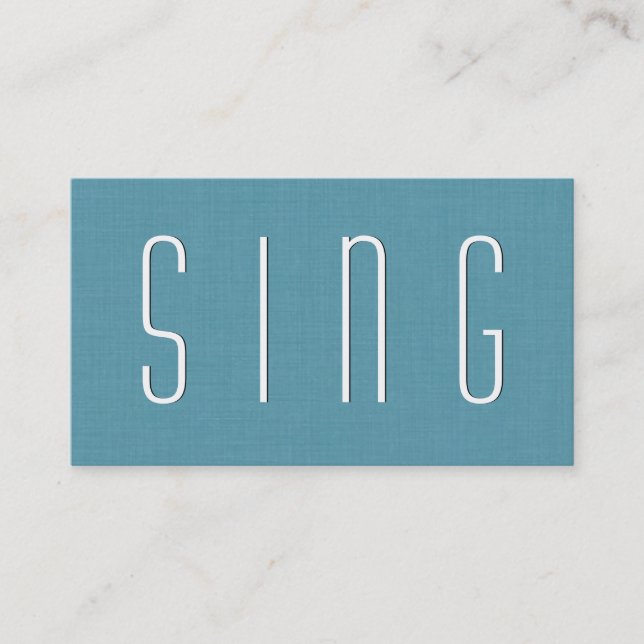 Aqua VOICE TEACHER Simple Style V38B Business Card (Front)