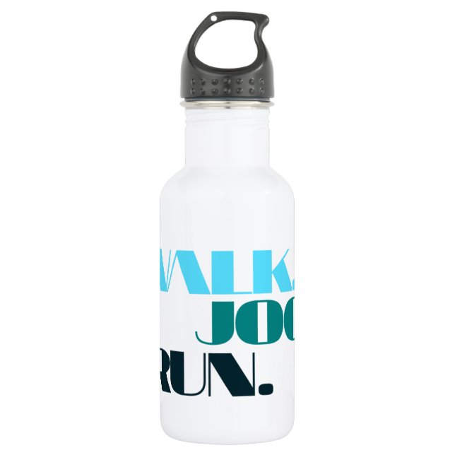 AQUA WALK JOG RUN (font CHUNKY) 532 Ml Water Bottle (Front)