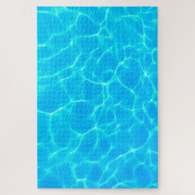 Aqua Water Pattern With Reflection Waves Jigsaw Puzzle (Vertical)