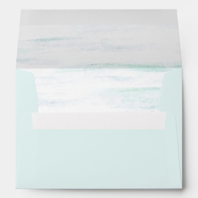 Aqua Watercolor Envelope (Back (Bottom))