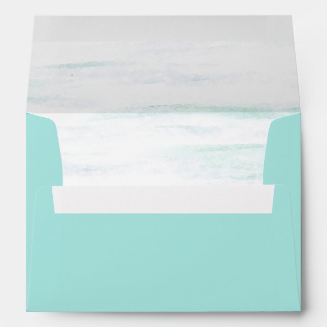 Aqua Watercolor Envelopes (Back (Bottom))