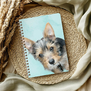 Aqua Watercolor Pet Photo Notebook