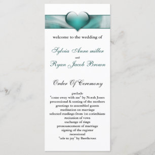 aqua Wedding program
