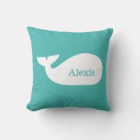 Aqua Whimsical Whale Personalised Children's