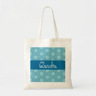 Aqua White Petite Flowers Wedding Bridesmaid Bag 2