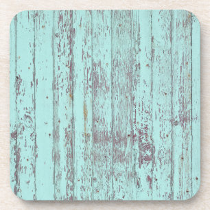 aqua wood coaster set