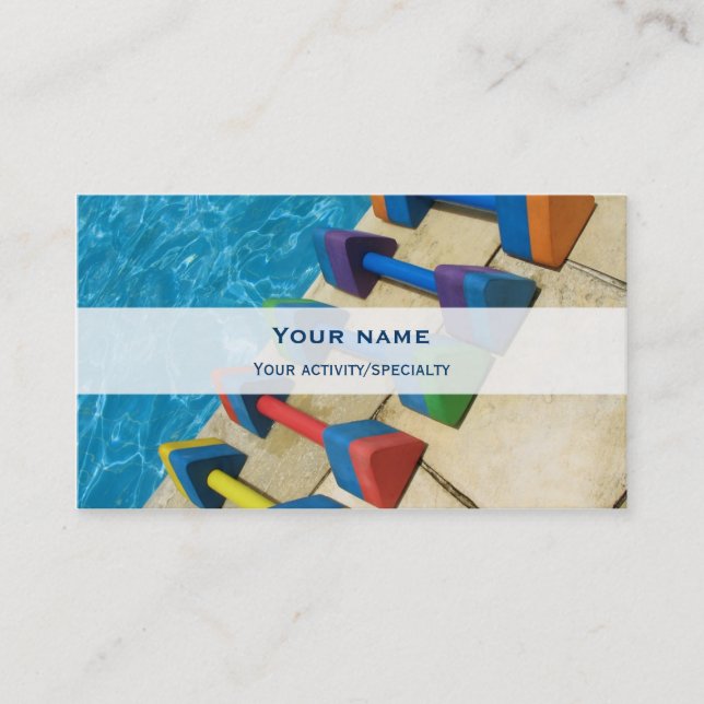 "Aquacise" double-face business card (Front)