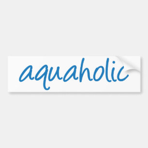 aquaholic 1 bumper sticker