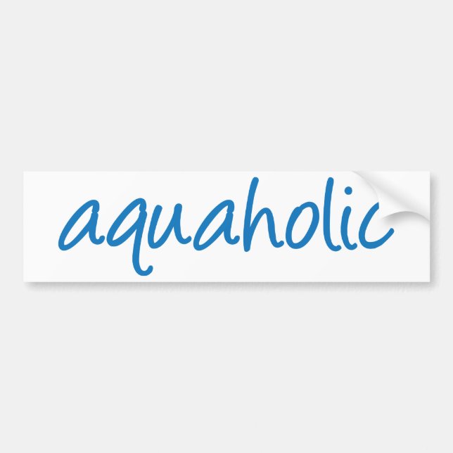 aquaholic 1 bumper sticker (Front)