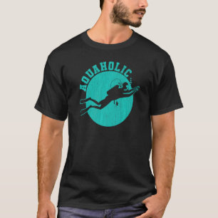 Aquaholic Scuba Divers Diving Graphic T-Shirt