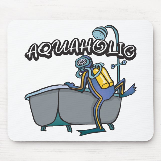 Aquaholic SCUBA Mouse Pad (Front)
