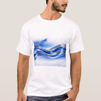 Aqualume Flow Shirt – Blue Silver Wave Energy Desi
