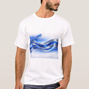 Aqualume Flow Shirt – Blue Silver Wave Energy Desi