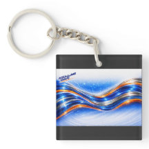 Aqualume Wave Shirt – Blue Orange Abstract Flow De