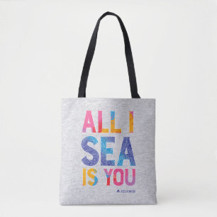 Aquaman "All I Sea Is You" Colourful Paisley Tote Bag