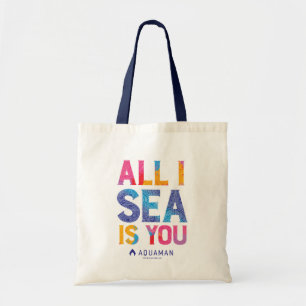 Aquaman "All I Sea Is You" Colourful Paisley Tote Bag