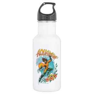 Aquaman and Trident Rising Surf Graphic 532 Ml Water Bottle