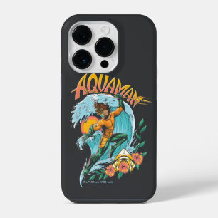 Aquaman and Trident Rising Surf Graphic iPhone 14 Pro Case