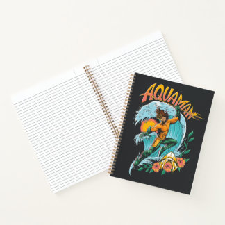 Aquaman and Trident Rising Surf Graphic Notebook