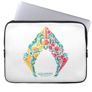 Aquaman Aquaman & Mera Themed Seashell Logo Laptop Sleeve