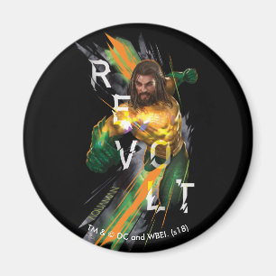 Aquaman   Aquaman "Revolt" Refracted Graphic Magnet