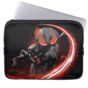 Aquaman   Black Manta Red Swipe Graphic Laptop Sleeve