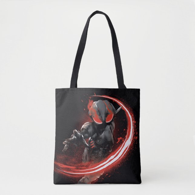 Aquaman | Black Manta Red Swipe Graphic Tote Bag (Front)