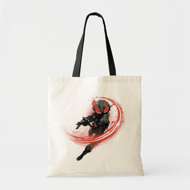 Aquaman | Black Manta Red Swipe Graphic Tote Bag (Front)