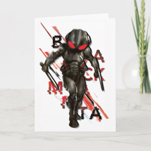 Aquaman   Black Manta Scattered Typography Graphic Card