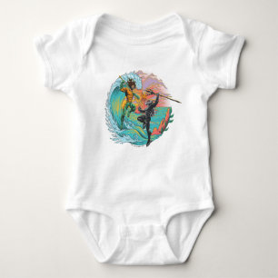 Aquaman & Black Manta Tidal Wave Baby Bodysuit