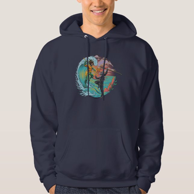 Aquaman & Black Manta Tidal Wave Hoodie (Front)