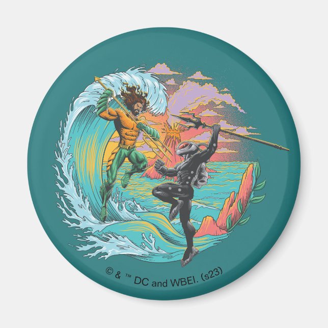 Aquaman & Black Manta Tidal Wave Magnet (Front)