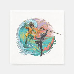 Aquaman & Black Manta Tidal Wave Napkin