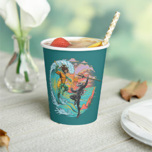 Aquaman & Black Manta Tidal Wave Paper Cups