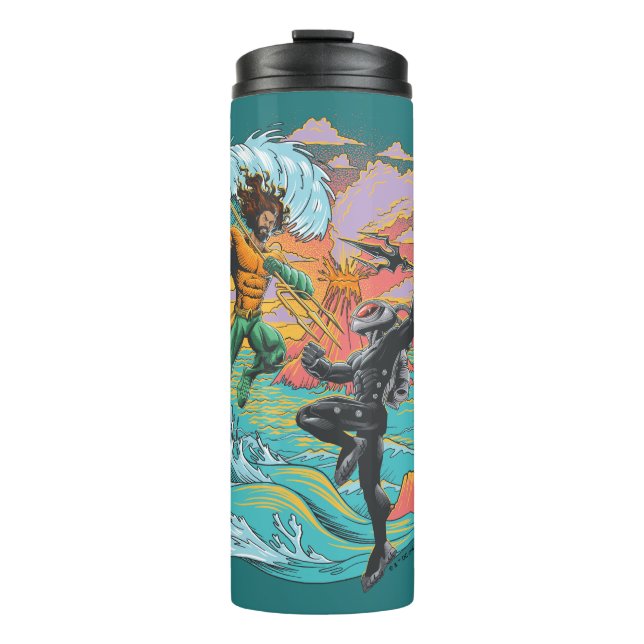 Aquaman & Black Manta Tidal Wave Thermal Tumbler (Front)