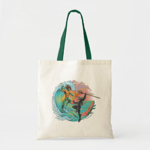 Aquaman & Black Manta Tidal Wave Tote Bag