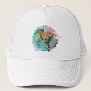 Aquaman & Black Manta Tidal Wave Trucker Hat