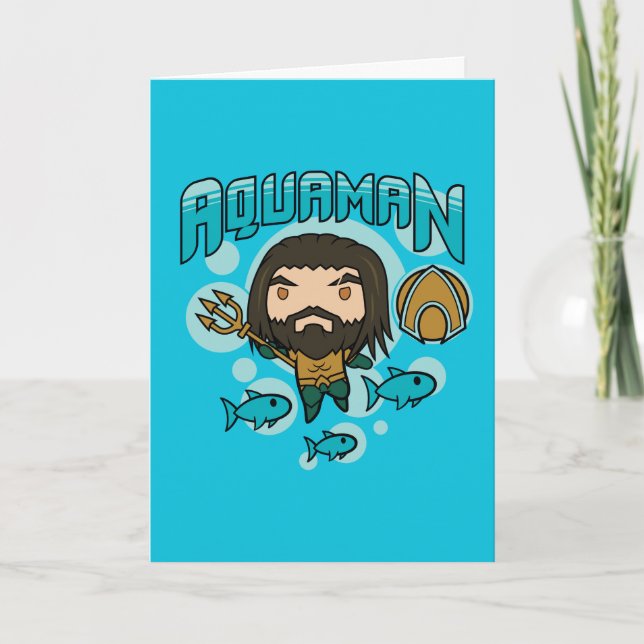 Aquaman | Chibi Aquaman Undersea Graphic Card (Front)