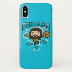 Aquaman   Chibi Aquaman Undersea Graphic iPhone X Case