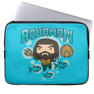 Aquaman Chibi Aquaman Undersea Graphic Laptop Sleeve