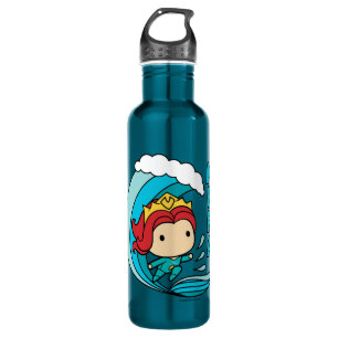 Aquaman   Chibi Mera Riding Wave Graphic 710 Ml Water Bottle