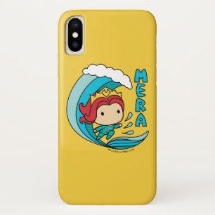 Aquaman   Chibi Mera Riding Wave Graphic iPhone X Case